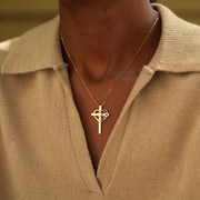 1-6 Birthstones Heart Cross Necklace