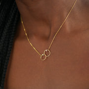 2 Birthstone Interlocking Necklace
