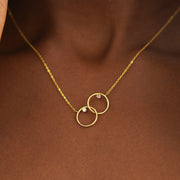2 Birthstone Interlocking Necklace