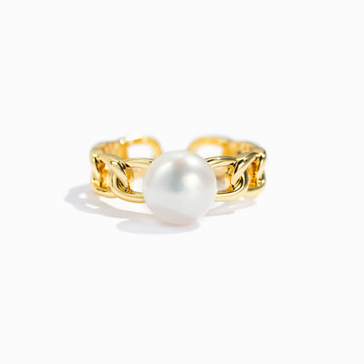 Pearl Chain Link Ring