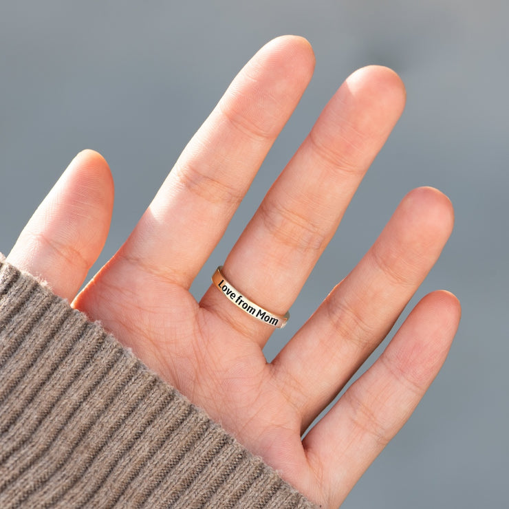 Straighten Your Crown Square Heart Crown Ring