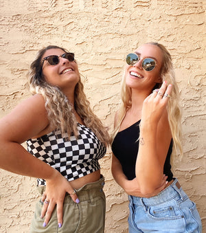 You Are Enough Pink Pavé Bow Ring