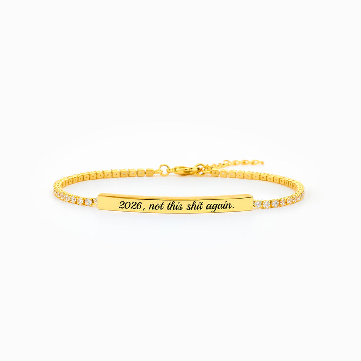 Golden Bar Tennis Bracelet