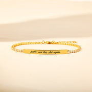 Golden Bar Tennis Bracelet