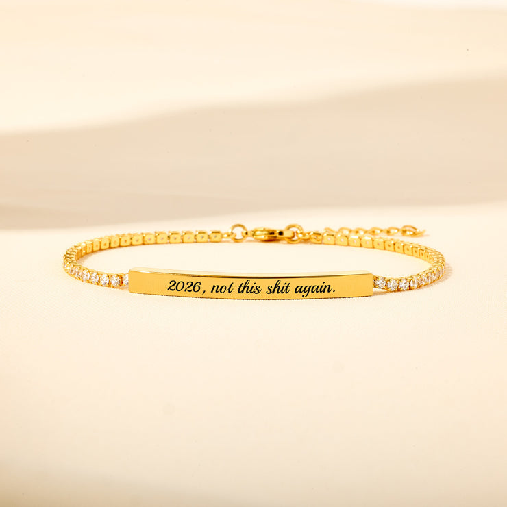 Golden Bar Tennis Bracelet