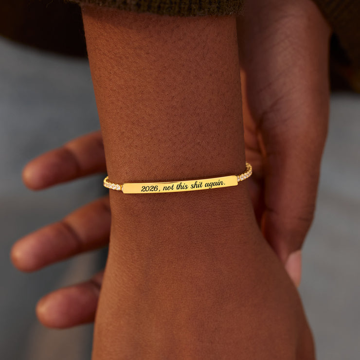 Golden Bar Tennis Bracelet