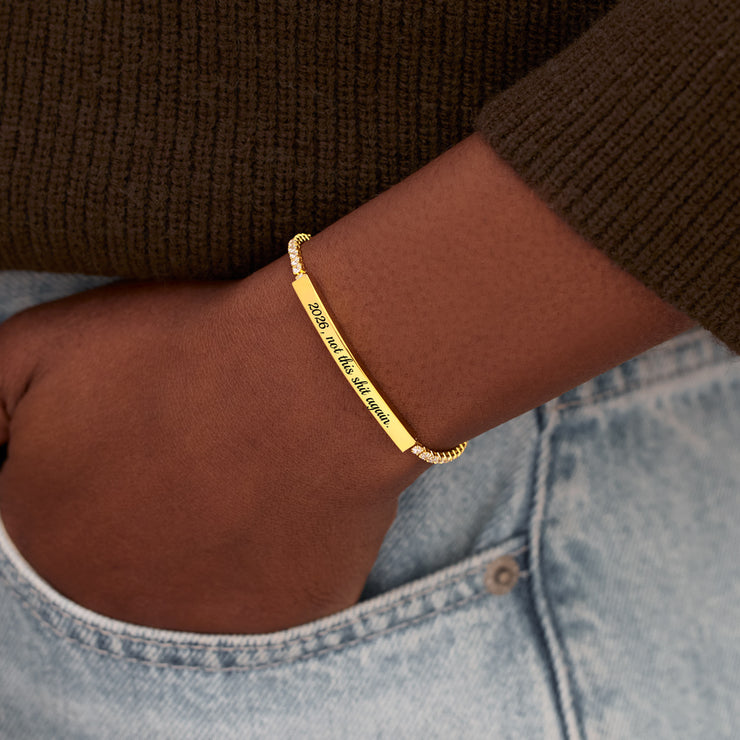 Golden Bar Tennis Bracelet