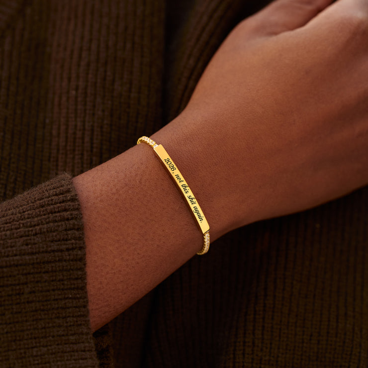 Golden Bar Tennis Bracelet