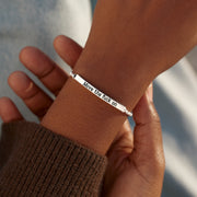 Silver-Tone Nugget & Tube Bracelet