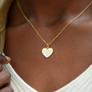Engraved Heart Pendant Necklace