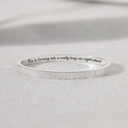 A Really Long One Night Stand Pavé Mantra Bangle