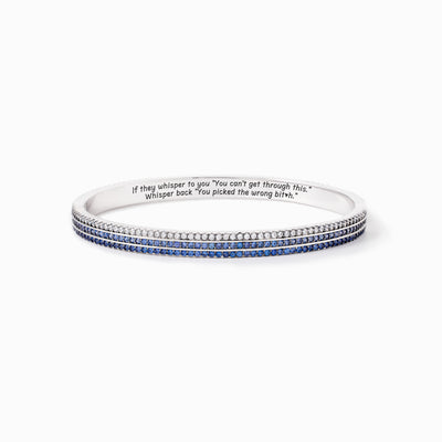 Gradient Blue Mantra Bangle