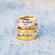 Be Kind Matching Mantra Ring