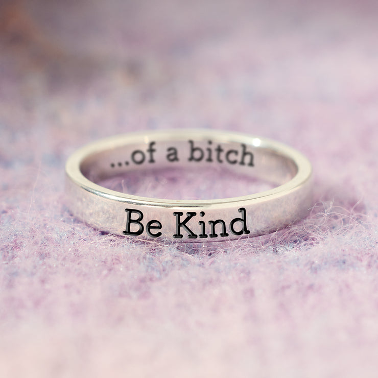 Be Kind Matching Mantra Ring