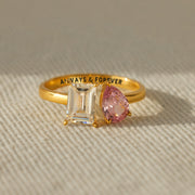 Two Birthstone Toi et Moi Ring