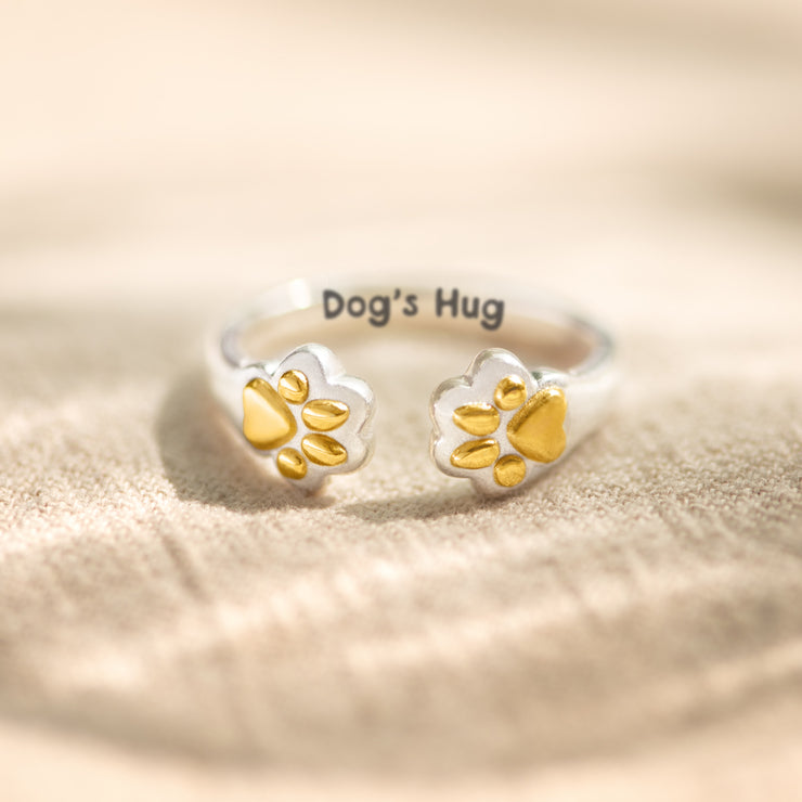 Hug Dog Paws Ring