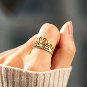 1-4 Birthstones Crown Ring