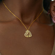 Concentric Hearts Necklace
