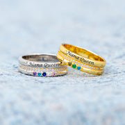 Personalized 1-8 Birthstones Ring