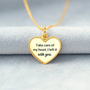 Engraved Heart Pendant Necklace