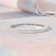 A Really Long One Night Stand Pavé Mantra Bangle