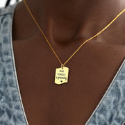 Irregular Dog Tag Necklace