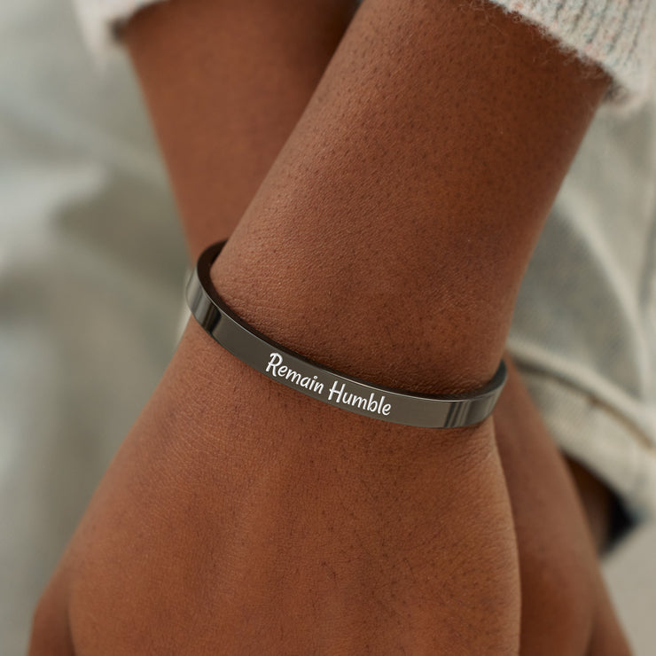 Remain Humble Black Bangle