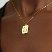 Irregular Dog Tag Necklace
