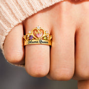 1-4 Birthstones Crown Ring