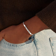 Silver-Tone Nugget & Tube Bracelet