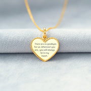 Engraved Heart Pendant Necklace