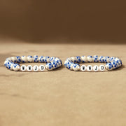 Blue Floral Porcelain Bracelet