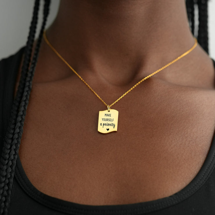 Irregular Dog Tag Necklace