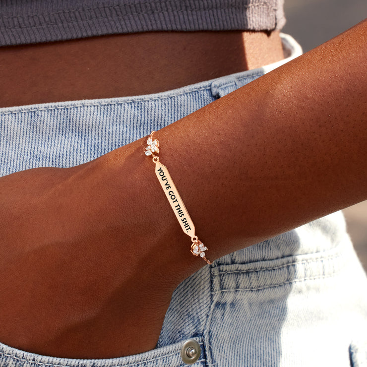 Dainty Pavé Bar Bracelet