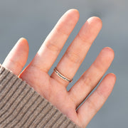 Pink Gradient Pavé Feather Ring