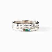 1-8 Birthstones Great Grandma Ring