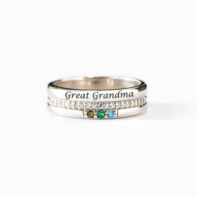 1-8 Birthstones Great Grandma Ring