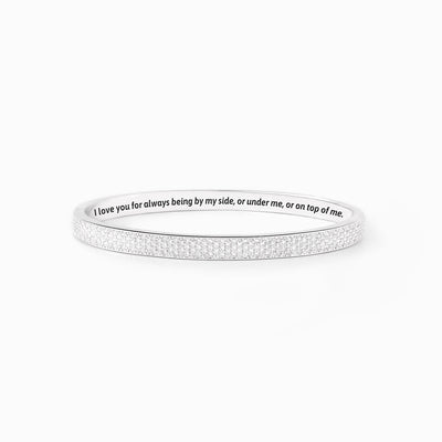 I Love You Secret Message Pavé Mantra Bangle