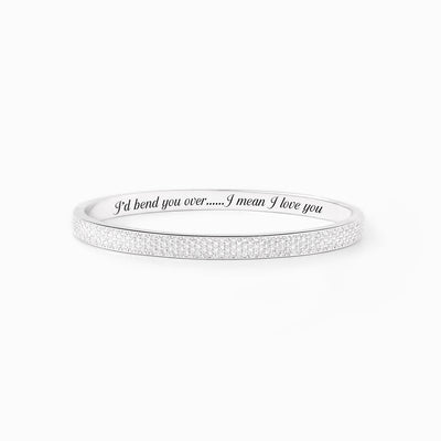 I'd Bend You Over Pavé Mantra Bangle