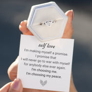 I Choose Me Dual Teardrop Heart Ring