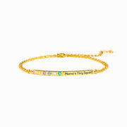 1-6 Birthstone Bar Bracelet
