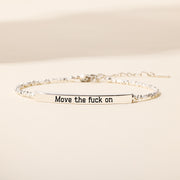 Silver-Tone Nugget & Tube Bracelet