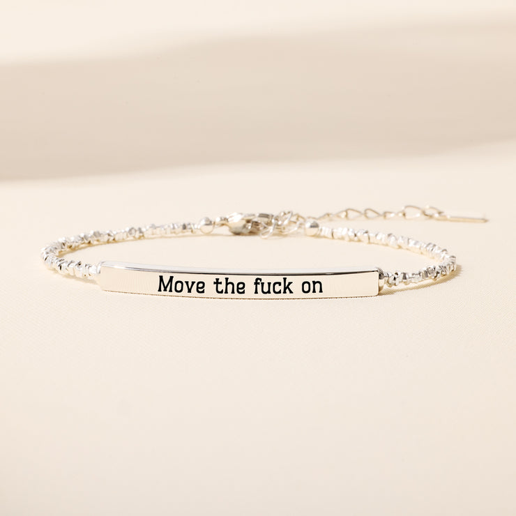 Silver-Tone Nugget & Tube Bracelet