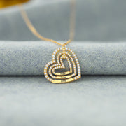 Concentric Hearts Necklace