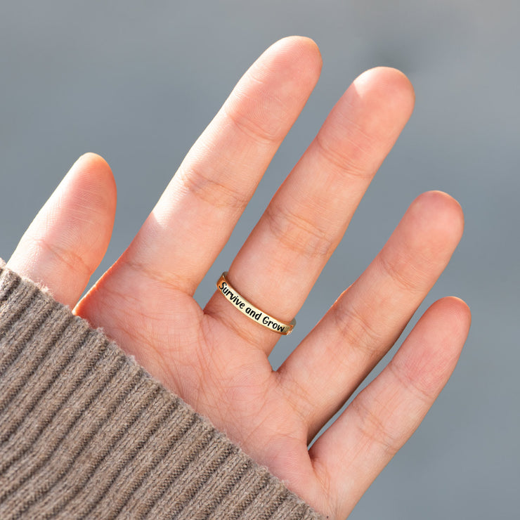 Leaf Chevron Ring