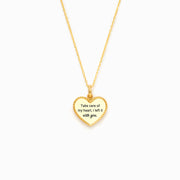 Engraved Heart Pendant Necklace