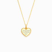 Engraved Heart Pendant Necklace
