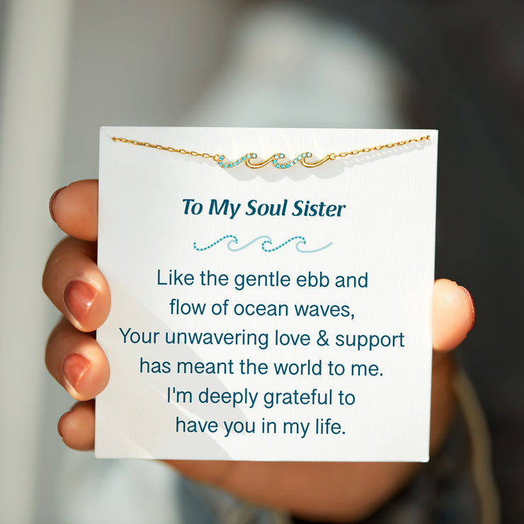 To My Soul Sister Triple Wave Friendship Bracelet