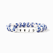 Blue Floral Porcelain Bracelet