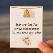 We Are Besties 1-5 Birthstone Peanut Necklace